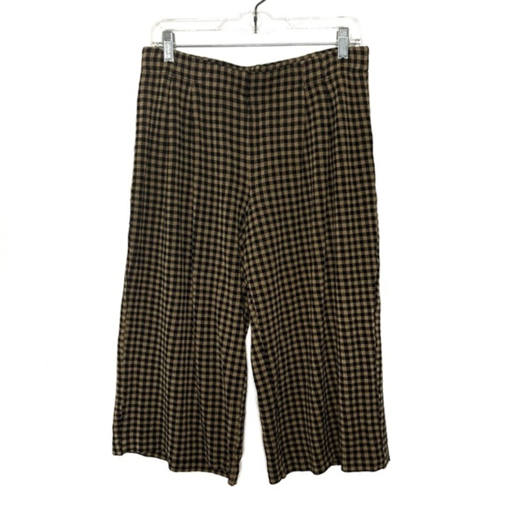 5 for $25 🌙 J. Jill Brown Plaid Wide-Leg Pants